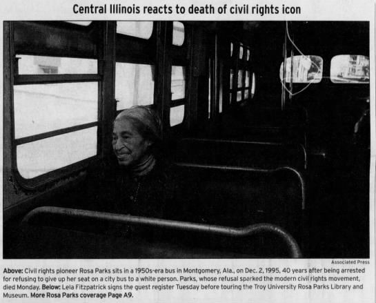 Central Illinois reacts to death of civil rights icon